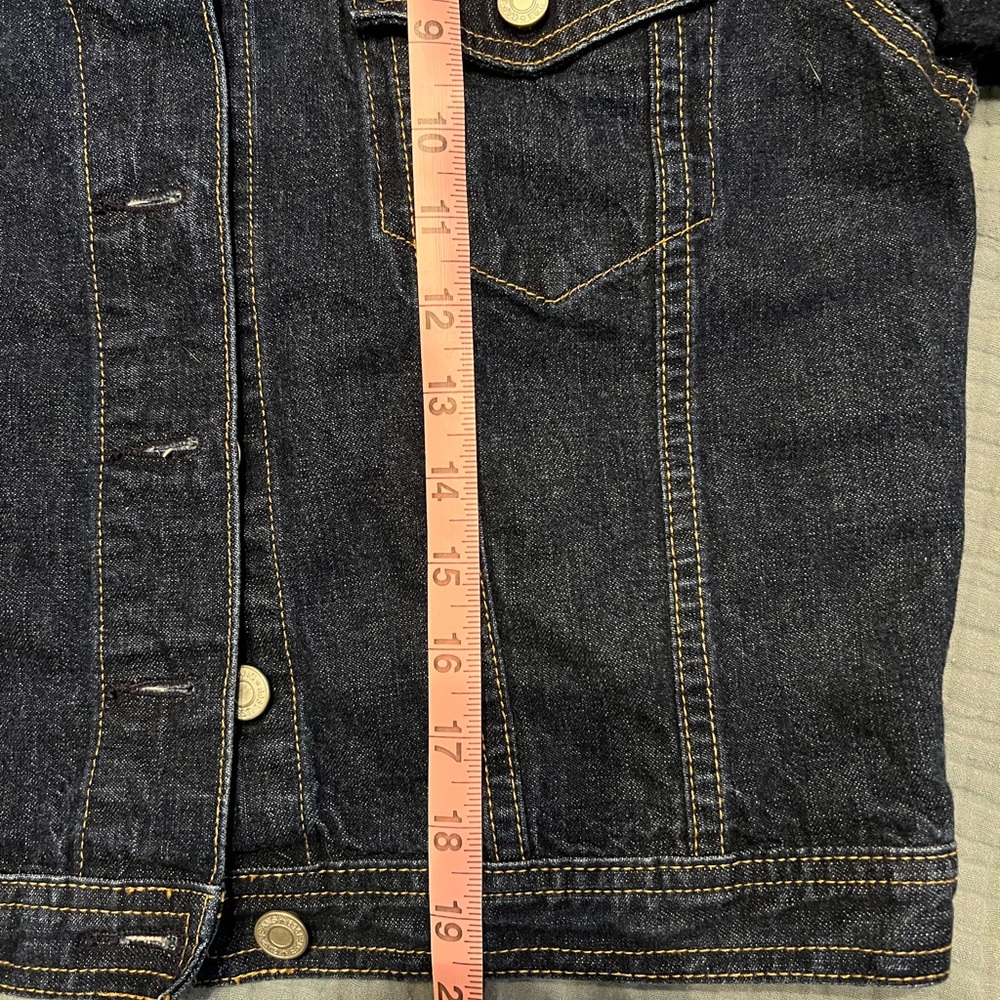 GAP Women’s Cropped Dark Blue Denim Jacket size M - Picture 10 of 13